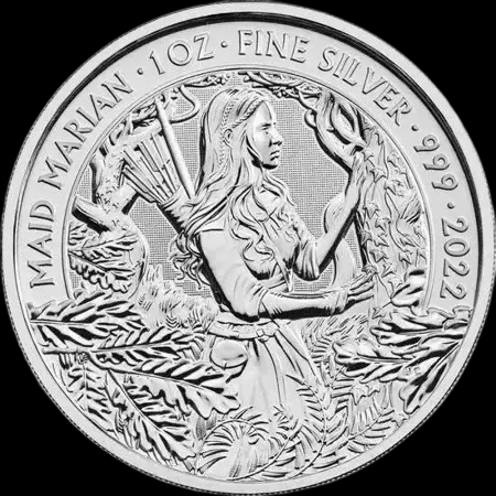 Mity i Legendy Maid Marian 1 uncja Srebra 2022 - Front