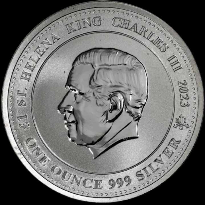 St Helena Pegasus 1 uncja Srebra 2023 - Back