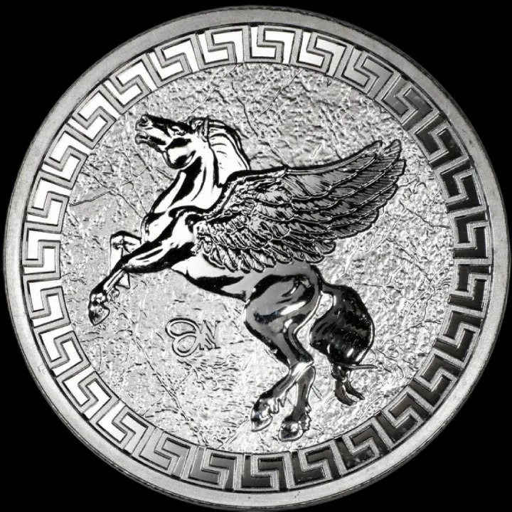 St Helena Pegasus 1 uncja Srebra 2023 - Front