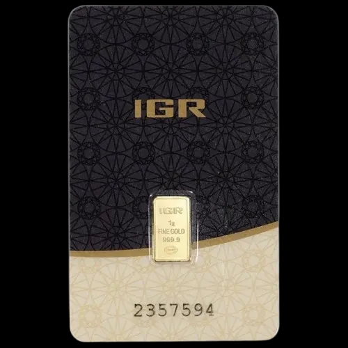 Sztabka 1g złota IGR - Front