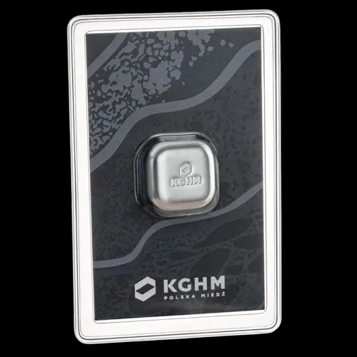 Sztabka 1 uncja srebra KGHM - Front