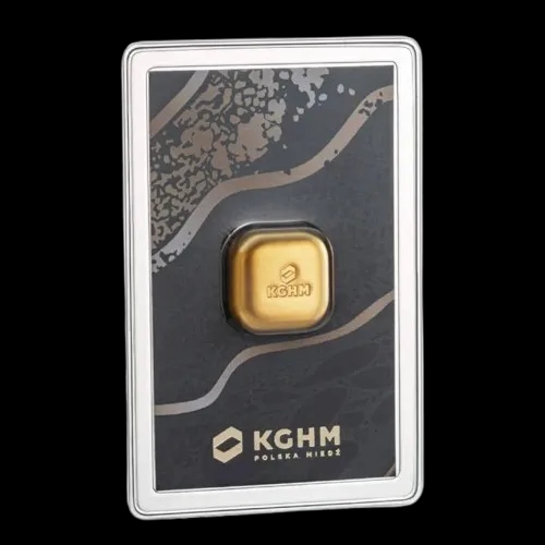 Sztabka 1 uncja złota KGHM - Front