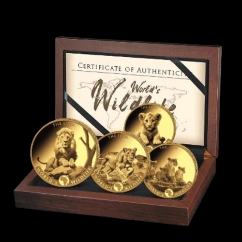 World‘s Wildlife - Lion 1,85 uncji Złota 2025 Proof Set - Front