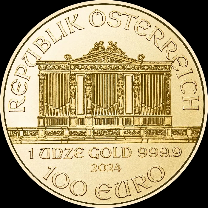 Wiedeński Filharmonik 1 uncja złota 2024 - Back