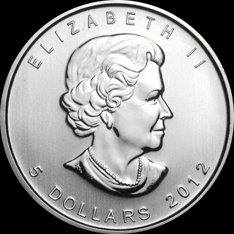 Kanadyjski Łoś 1 uncja Srebra 2012 - Back