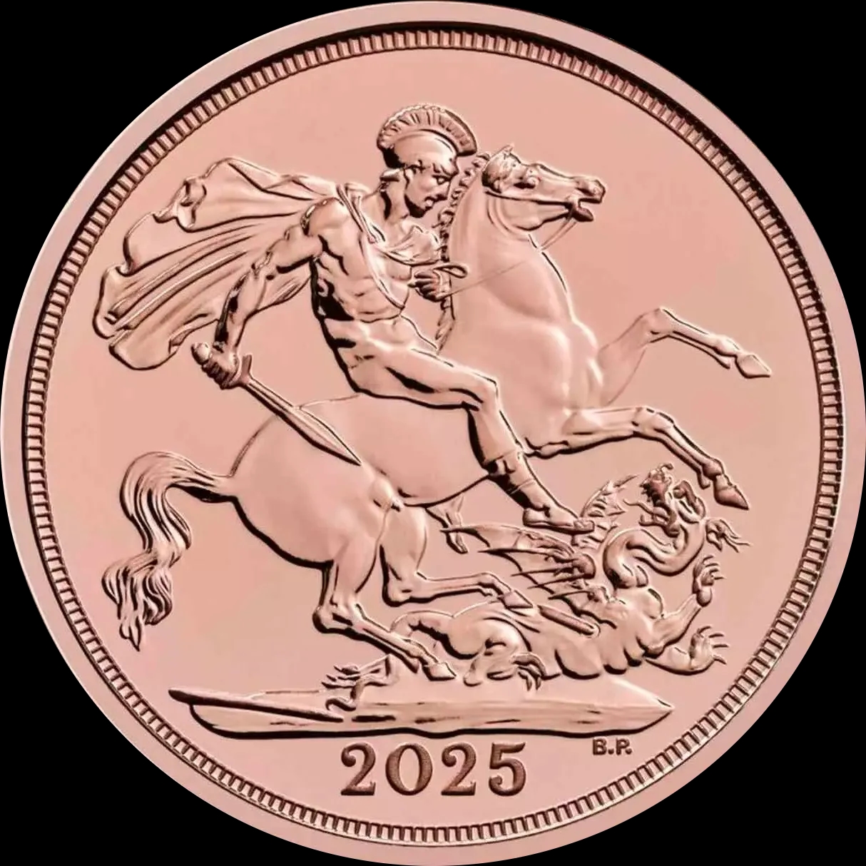 Złoty Suweren Karol III 2025 - Front