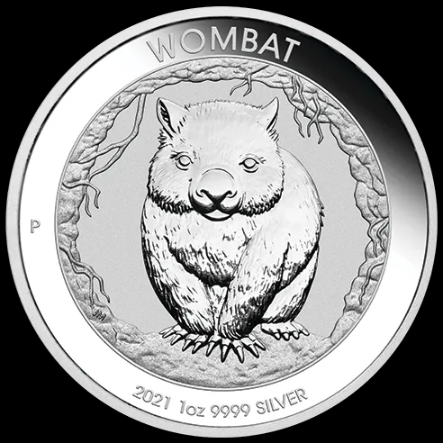 Australijski Wombat 1 uncja srebra 2021 - Front