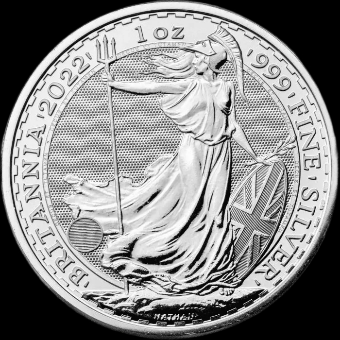 Britannia 1 uncja Srebra 2022 - Front