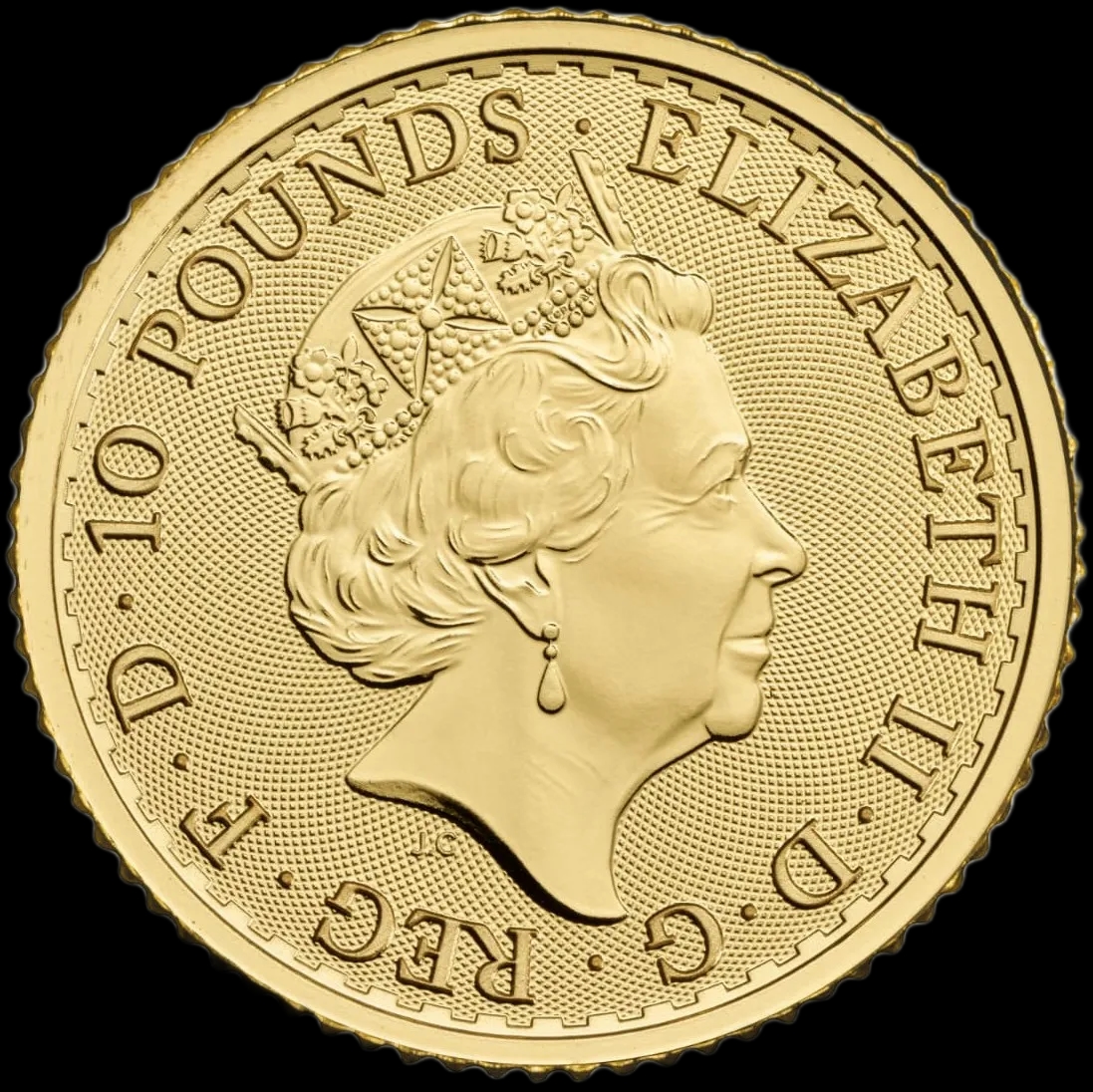 Britannia Królowa Elżbieta II 1/10 uncji złota 2023 - Back