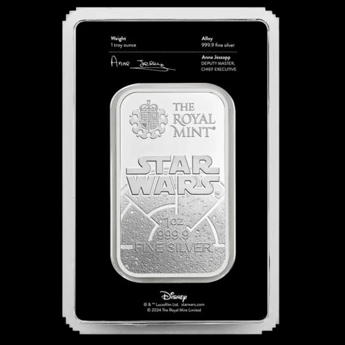 Sztabka Star Wars Dark Side 1 uncja srebra 2024 - Back