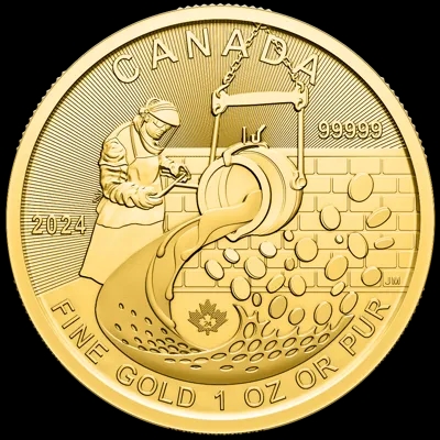 Klondike Gorączka Złota 1 uncja złota 2024 - Front