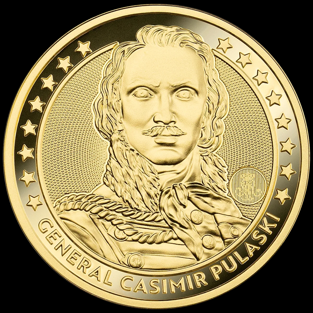 Kazimierz Pułaski Dukat 1 uncja złota - Front