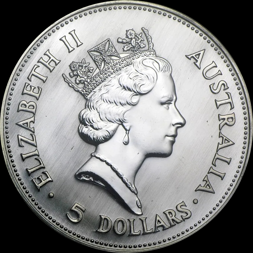 Kookaburra 1 uncja srebra 1990 - Back