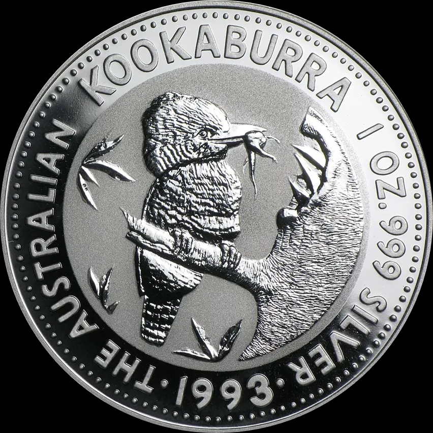 Kookaburra 1 uncja srebra 1993 - Front