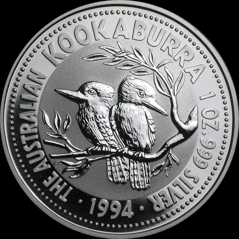 Kookaburra 1 uncja srebra 1994 - Front