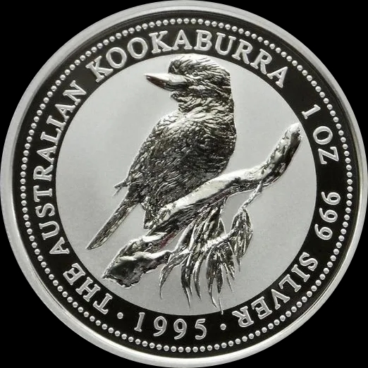 Kookaburra 1 uncja srebra 1995 - Front