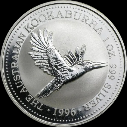 Kookaburra 1 uncja srebra 1996 - Front