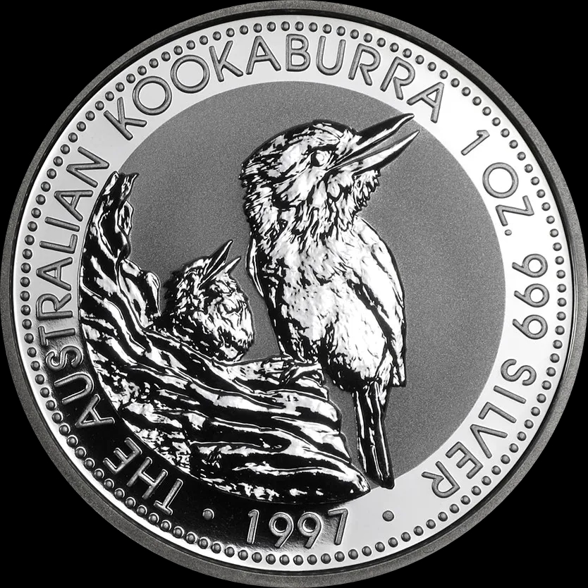 Kookaburra 1 uncja srebra 1997 - Front