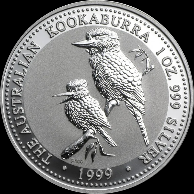 Kookaburra 1 uncja srebra 1999 - Front