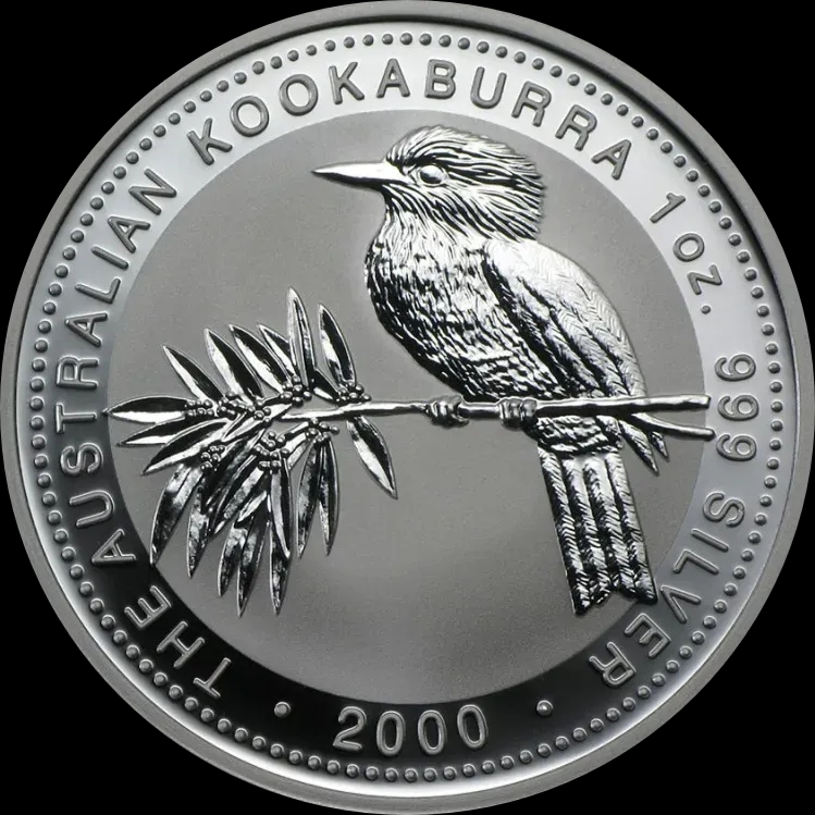 Kookaburra 1 uncja srebra 2000 - Front
