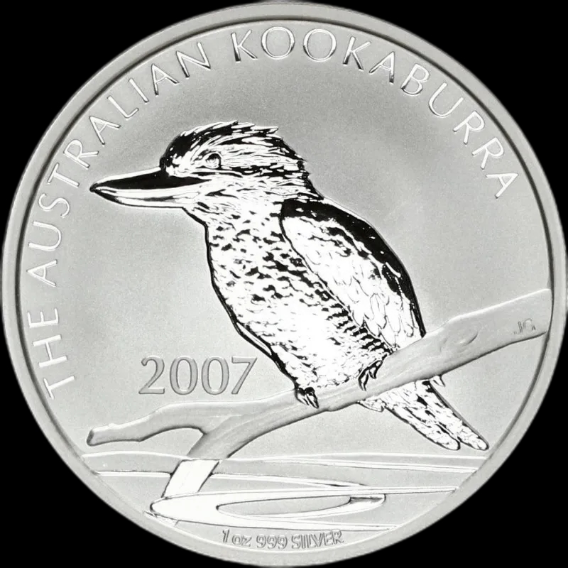 Kookaburra 1 uncja srebra 2007 - Front