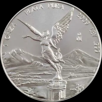 Mexican Libertad 1 uncja Srebra Losowe Lata - Front