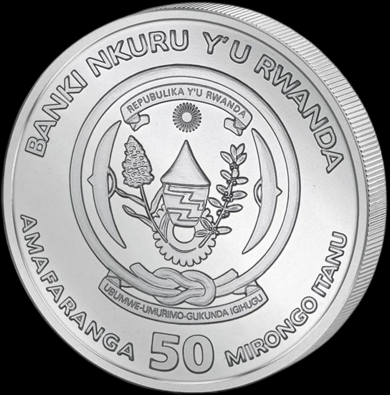 Rwanda Lunar Rok Królika 1 uncja srebra 2023 - Back