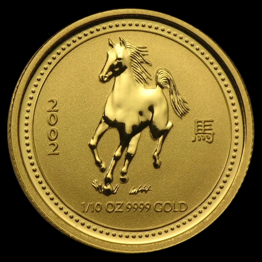 Lunar I Rok Konia 1/10 uncji złota 2002 - Front