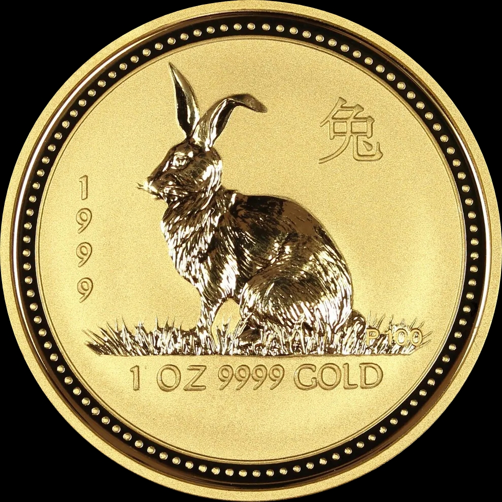 Lunar I Rok Królika 1 uncja Złota 1999 - Front