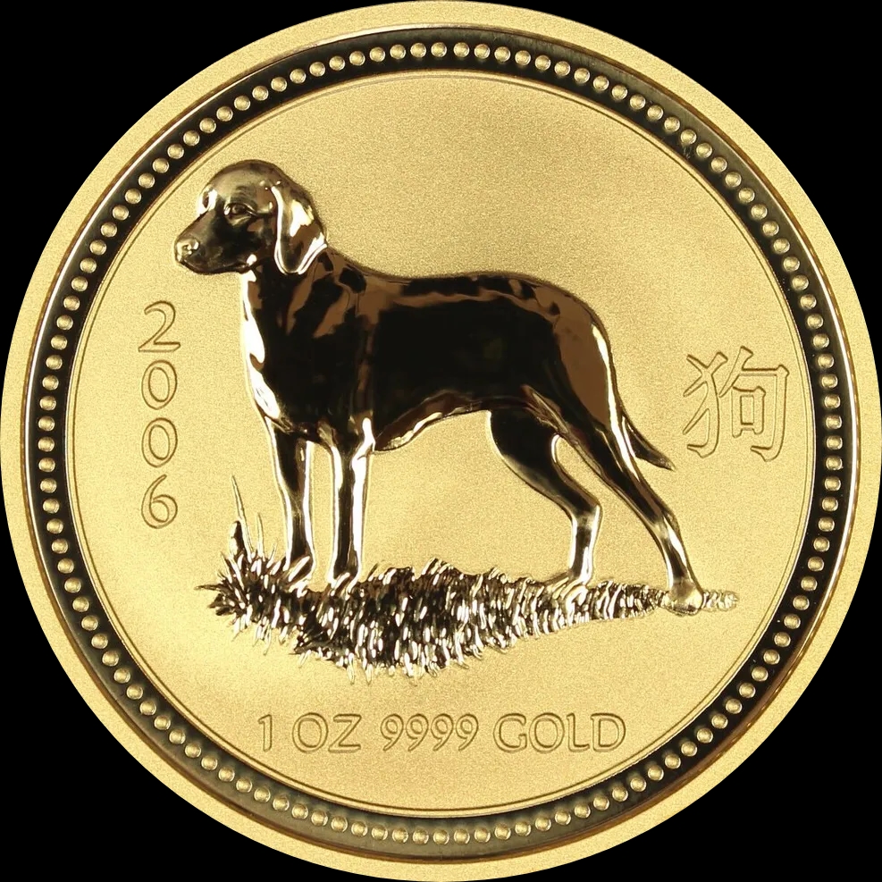 Lunar I Rok Psa 1 uncja Złota 2006 - Front