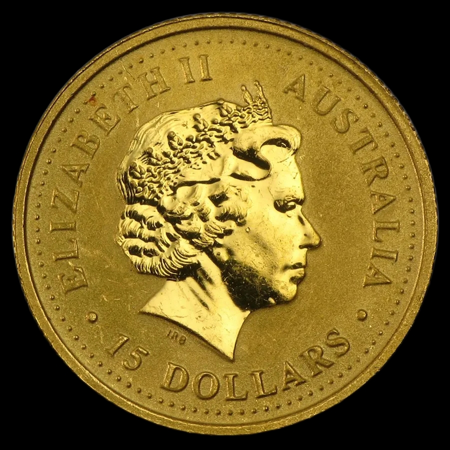 Lunar I Rok Węża 1/10 uncji złota 2001 - Back