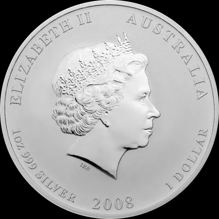 Lunar II Rok Myszy 1 uncja Srebra 2008 - Back