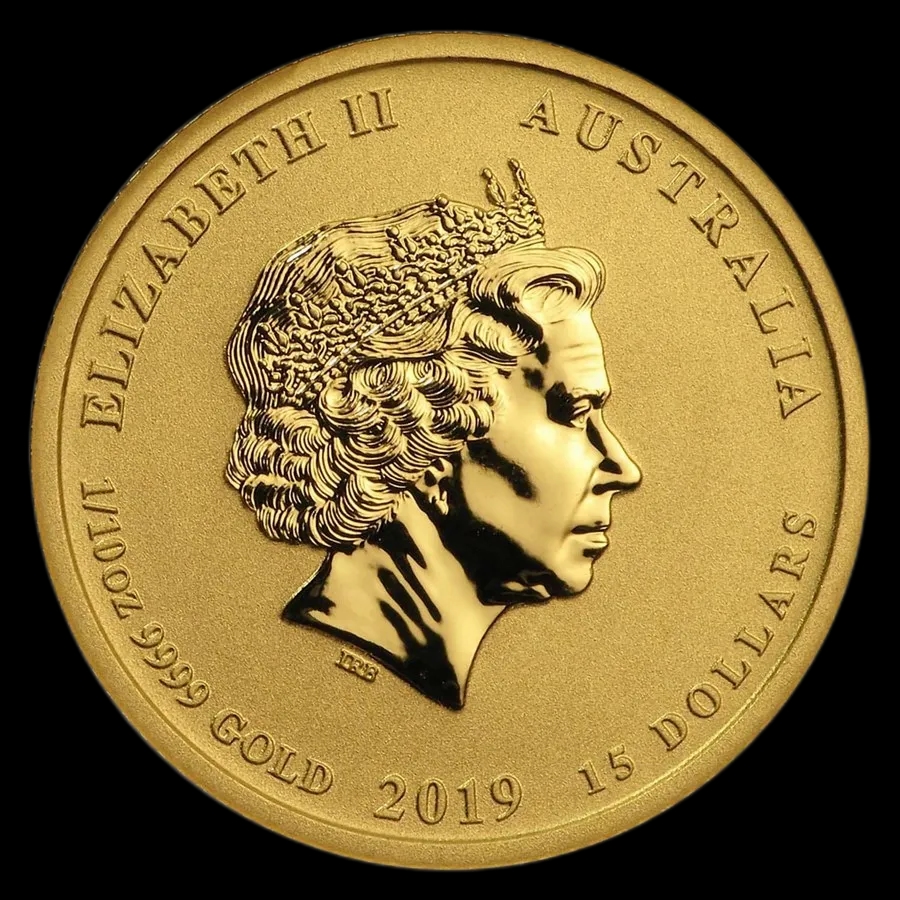 Lunar II Rok Świni 1/10 uncji Złota 2019 - Back