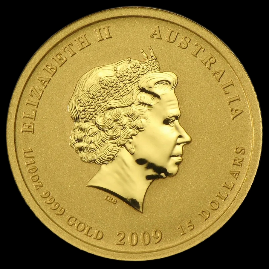 Lunar II Rok Wołu 1/10 uncji złota 2009 - Back