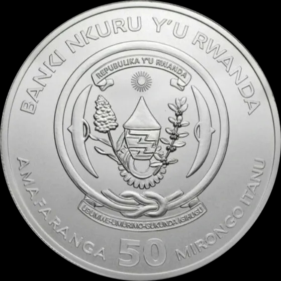 Rwanda Lunar Rok Świni 1 uncja srebra 2019 - Back