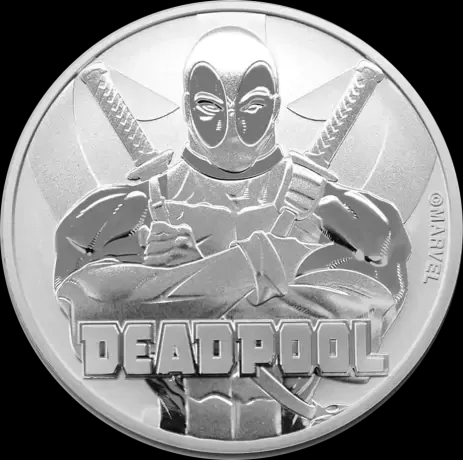 Marvel Deadpool 1 uncja srebra 2018 - Front