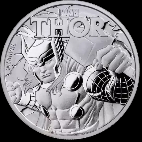 Marvel Thor 1 uncja srebra 2018 - Front