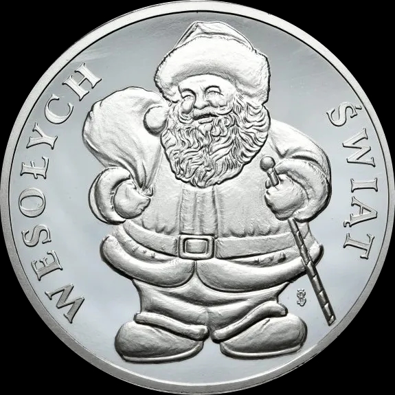 Święty Mikołaj 1 uncja srebra - Front