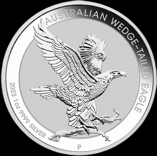 Orzeł Australijski Wedge-Tailed Eagle 1 uncja srebra 2023 - Front