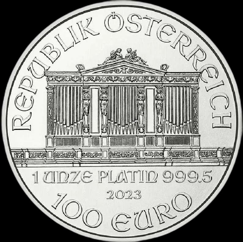 Wiedeński Filharmonik 1 uncja platyny 2023 - Back