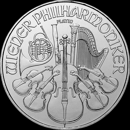 Wiedeński Filharmonik 1 uncja platyny 2023 - Front
