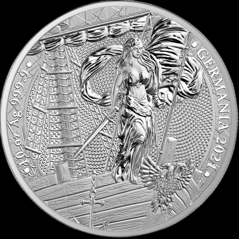 Germania 10 uncji Srebra 2021 - Front