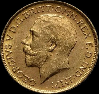 Złoty Suweren: Król Jerzy V 1911 1932 - Front