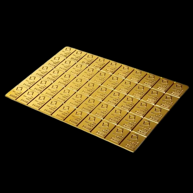 Sztabka Combibar 50x1g złota Valcambi - Back