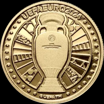 UEFA Euro 2024 1/10 uncji złota - Front
