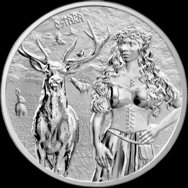 Valkyries Ostara 1 uncja srebra 2023 - Front