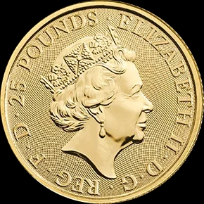 The Royal Tudor Beasts: The Yale Of Beaufort 1/4 uncji złota 2023 - Back