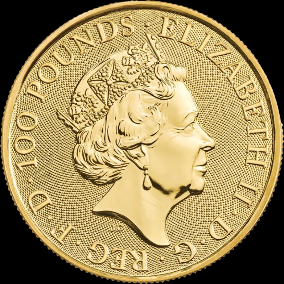 The Royal Tudor Beasts: The Yale Of Beaufort 1 uncja złota 2023 - Back