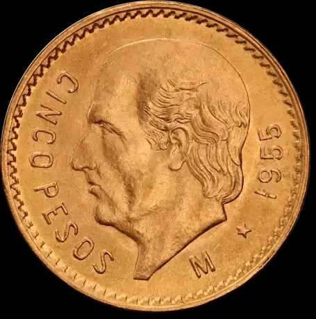 Złota Moneta 5 Pesos Hidalgo - Back