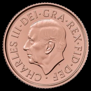 Złoty Suweren Król Karol III  2022 - Front